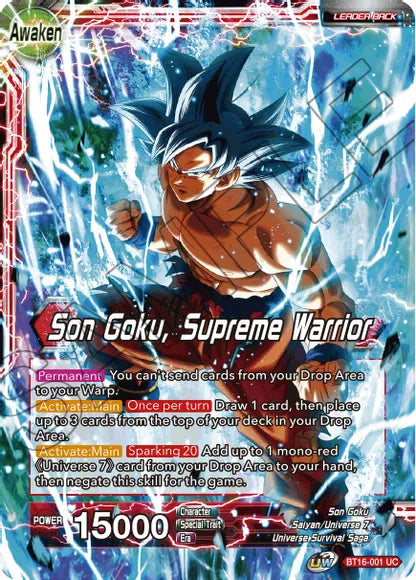 Son Goku // Son Goku, Supreme Warrior (BT16-001) [Realm of the Gods] | Mindsight Gaming