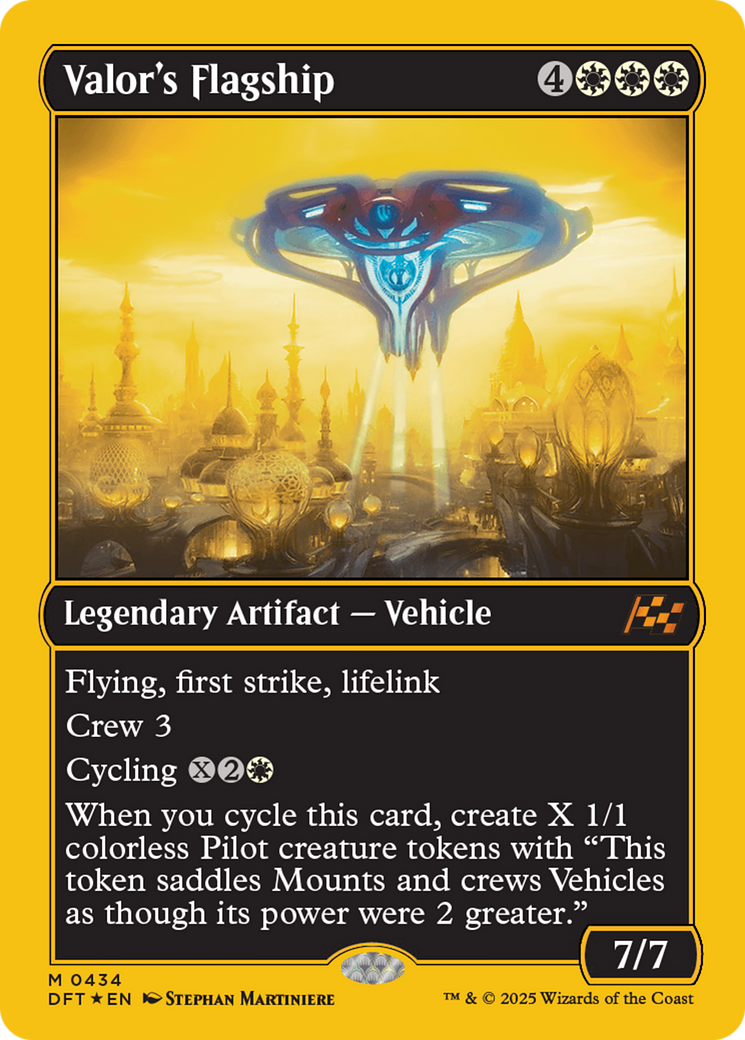 Valor's Flagship (First-Place Foil) [Aetherdrift] | Mindsight Gaming