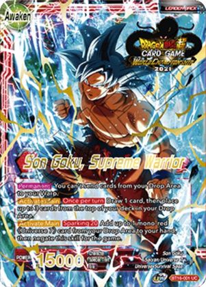 Son Goku // Son Goku, Supreme Warrior (2021 Championship 1st Place) (BT16-001) [Tournament Promotion Cards] | Mindsight Gaming