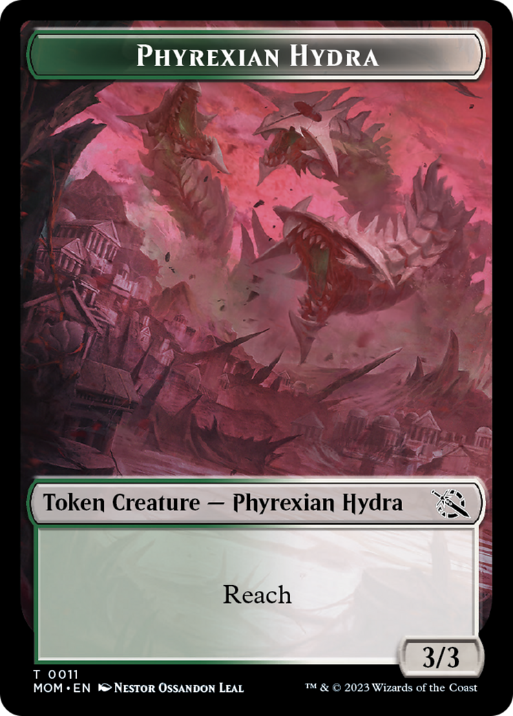 Treasure (21) // Phyrexian Hydra (11) Double-Sided Token [March of the Machine Tokens] | Mindsight Gaming