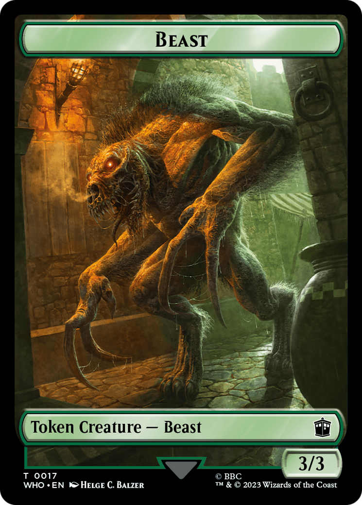 Copy // Beast Double-Sided Token [Doctor Who Tokens] | Mindsight Gaming