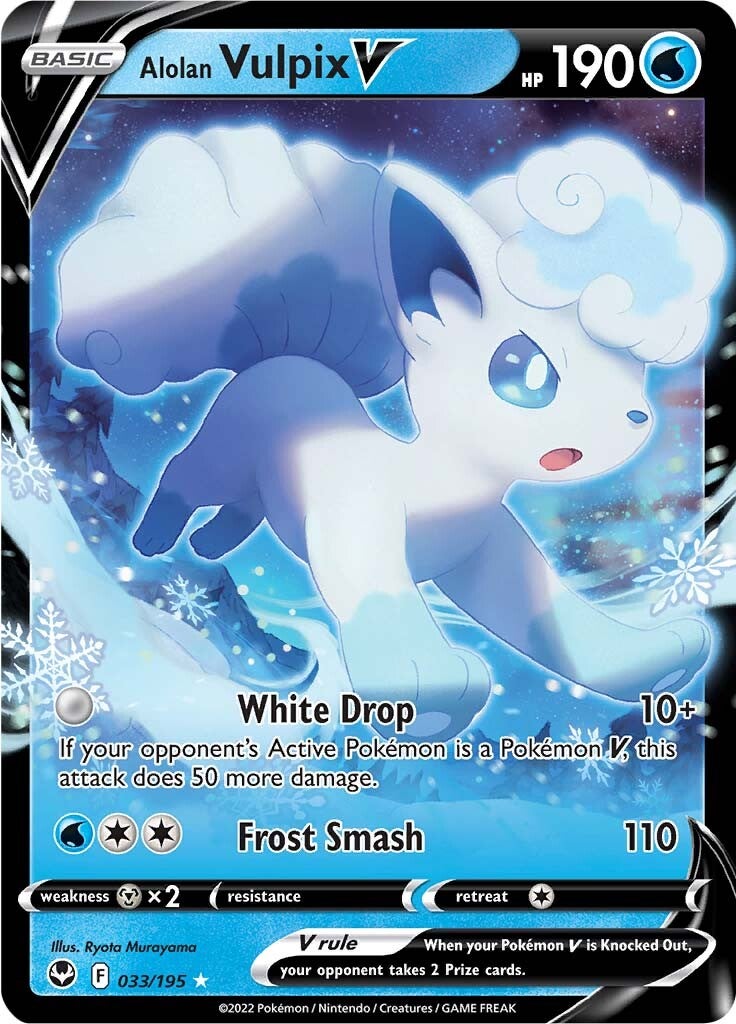 Alolan Vulpix V (033/195) [Sword & Shield: Silver Tempest] | Mindsight Gaming