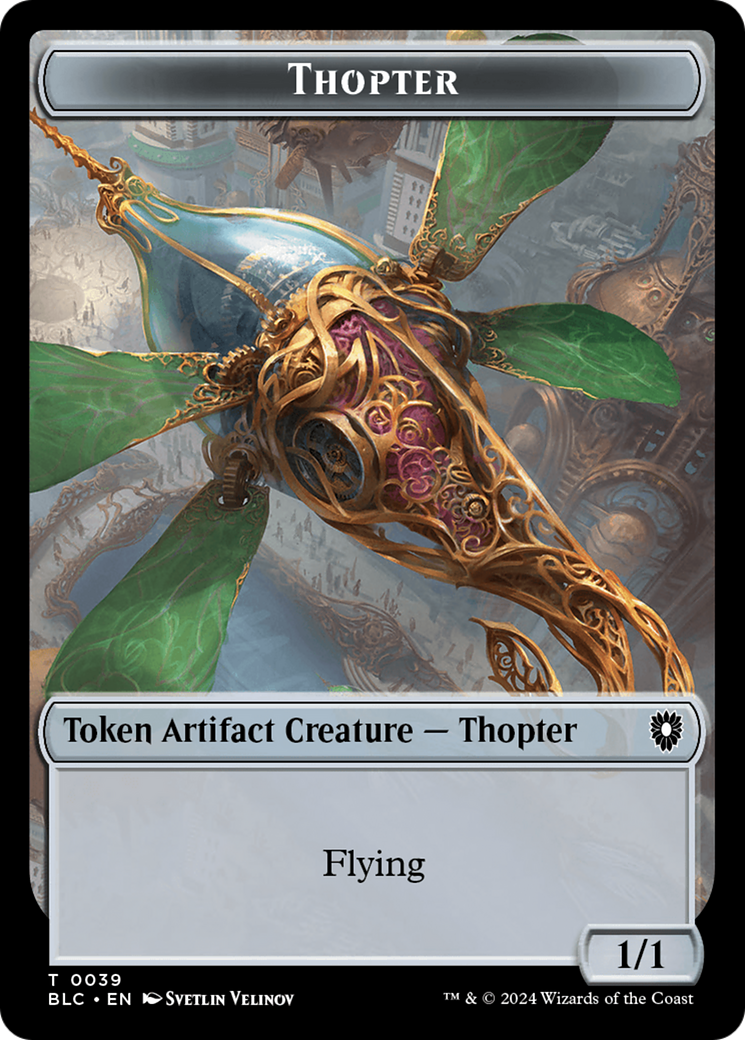 Goblin // Thopter Double-Sided Token [Bloomburrow Commander Tokens] | Mindsight Gaming