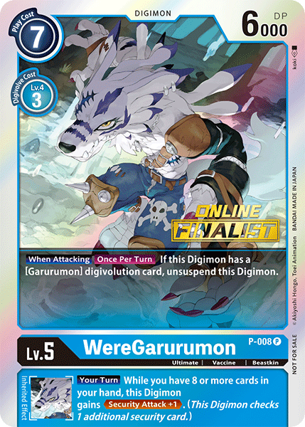 WereGarurumon [P-008] (Online Regional - Finalist) [Promotional Cards] | Mindsight Gaming