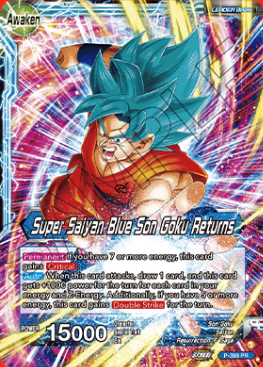 Son Goku // Super Saiyan Blue Son Goku Returns (P-399) [Promotion Cards] | Mindsight Gaming