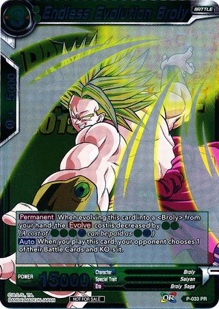 Endless Evolution Broly (Metallic Foil) (Event Pack 2018) (P-033) [Promotion Cards] | Mindsight Gaming