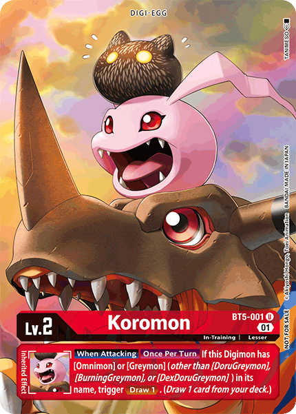 Koromon [BT5-001] (Premier Event) [Battle of Omni Promos] | Mindsight Gaming