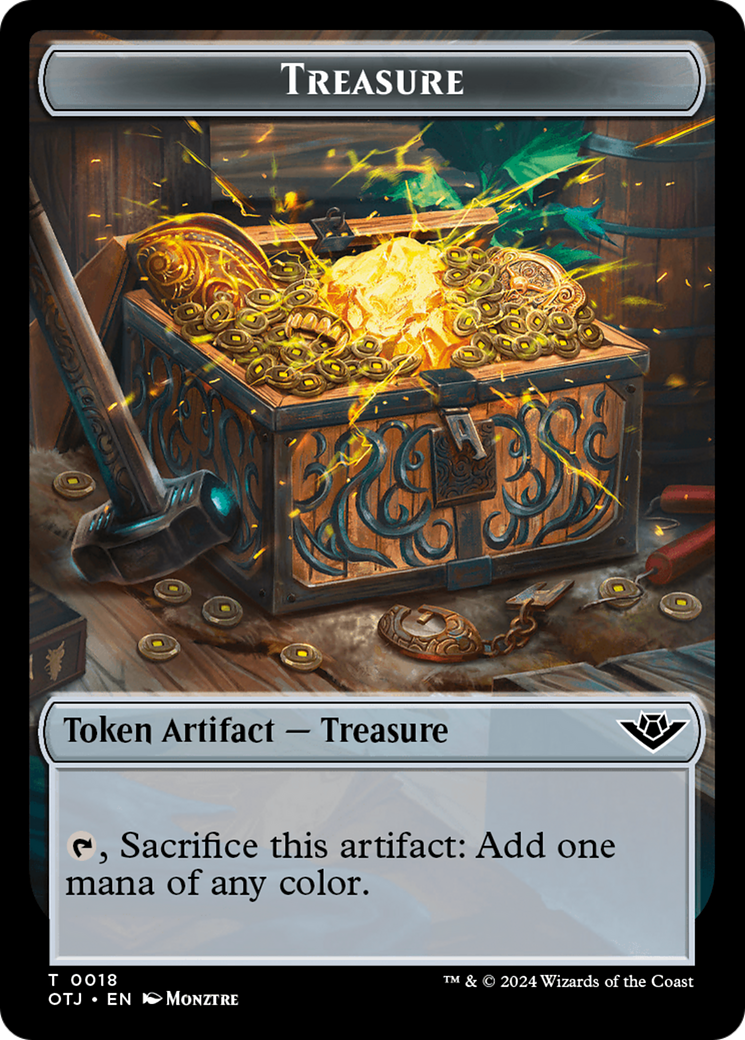 Treasure // Elemental Double-Sided Token [Outlaws of Thunder Junction Tokens] | Mindsight Gaming