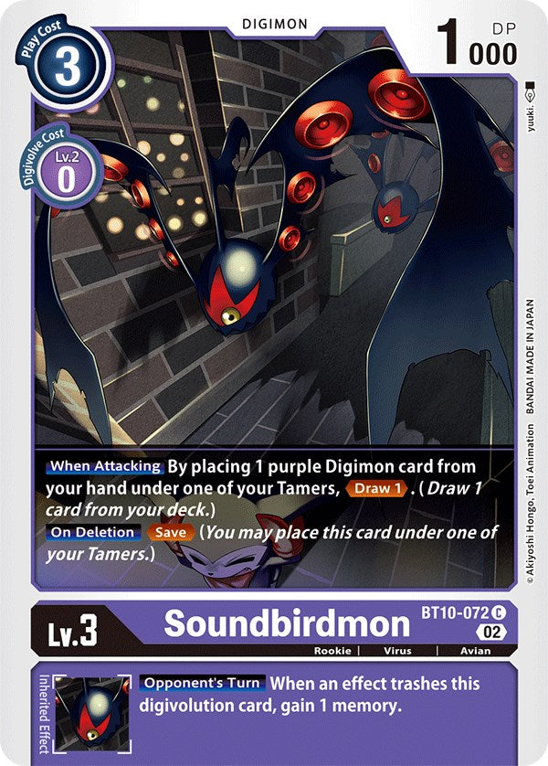 Soundbirdmon [BT10-072] [Xros Encounter] | Mindsight Gaming