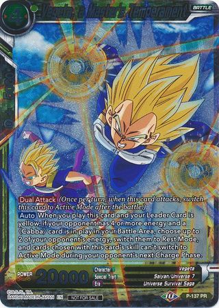 Vegeta, a Master's Temperament (Series 7 Super Dash Pack) (P-137) [Promotion Cards] | Mindsight Gaming