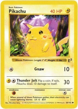 Pikachu (58/102) (E3 Stamped Promo with Red Cheeks) [Miscellaneous Cards] | Mindsight Gaming