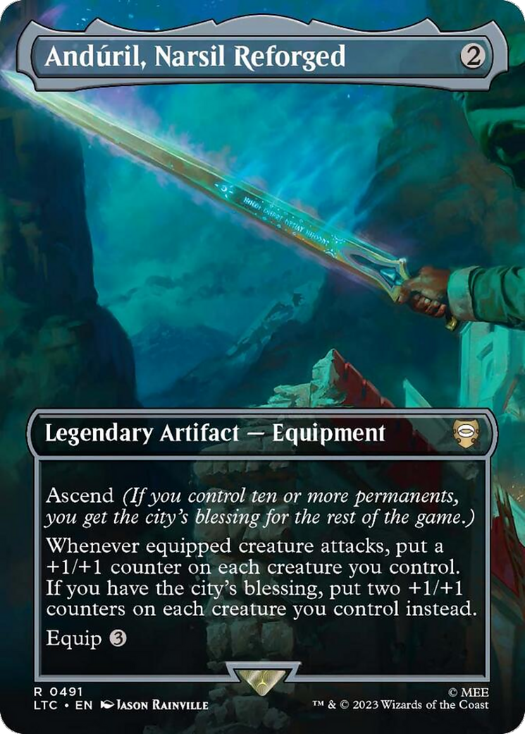 Anduril, Narsil Reforged (Borderless) [The Lord of the Rings: Tales of Middle-Earth Commander] | Mindsight Gaming