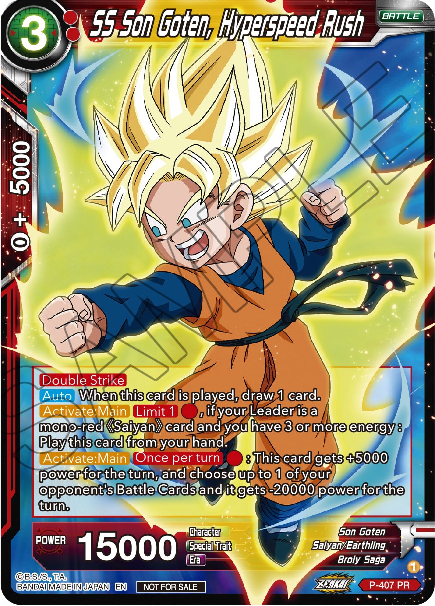 SS Son Goten, Hyperspeed Rush (Zenkai Series Tournament Pack Vol.1) (P-407) [Tournament Promotion Cards] | Mindsight Gaming