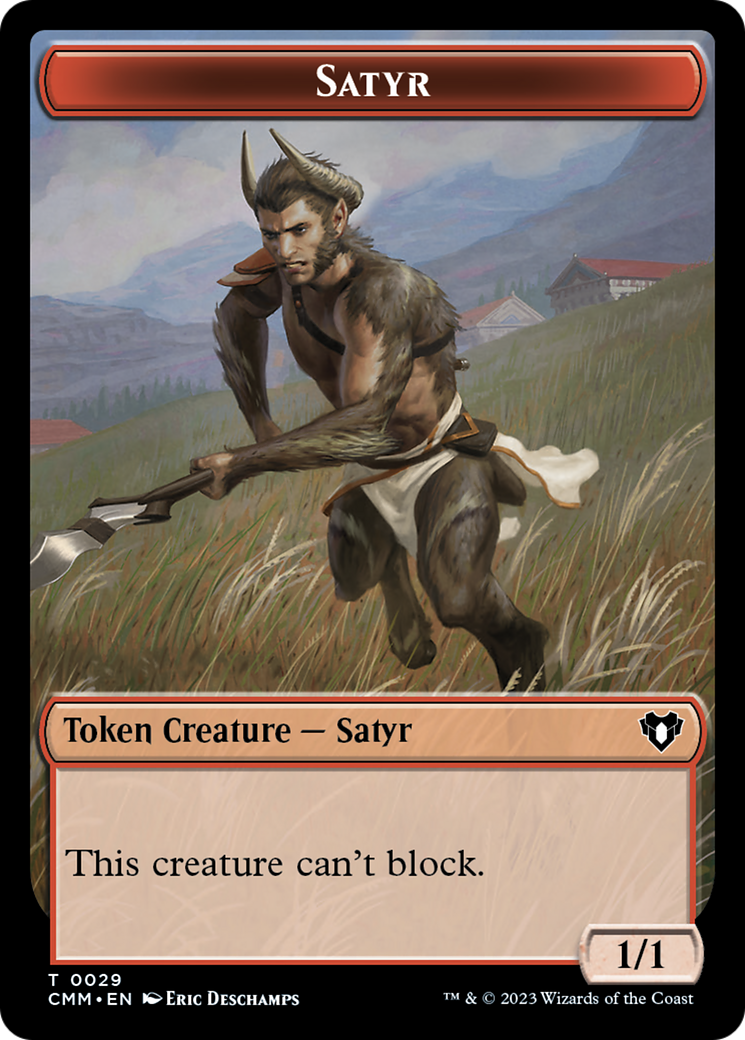 Satyr Token [Commander Masters Tokens] | Mindsight Gaming