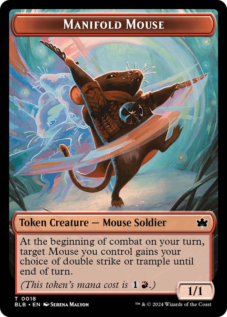 Sword // Manifold Mouse Double-Sided Token [Bloomburrow Tokens] | Mindsight Gaming