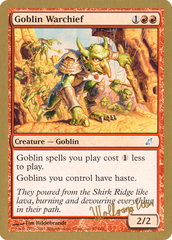 Goblin Warchief (Wolfgang Eder) [World Championship Decks 2003] | Mindsight Gaming