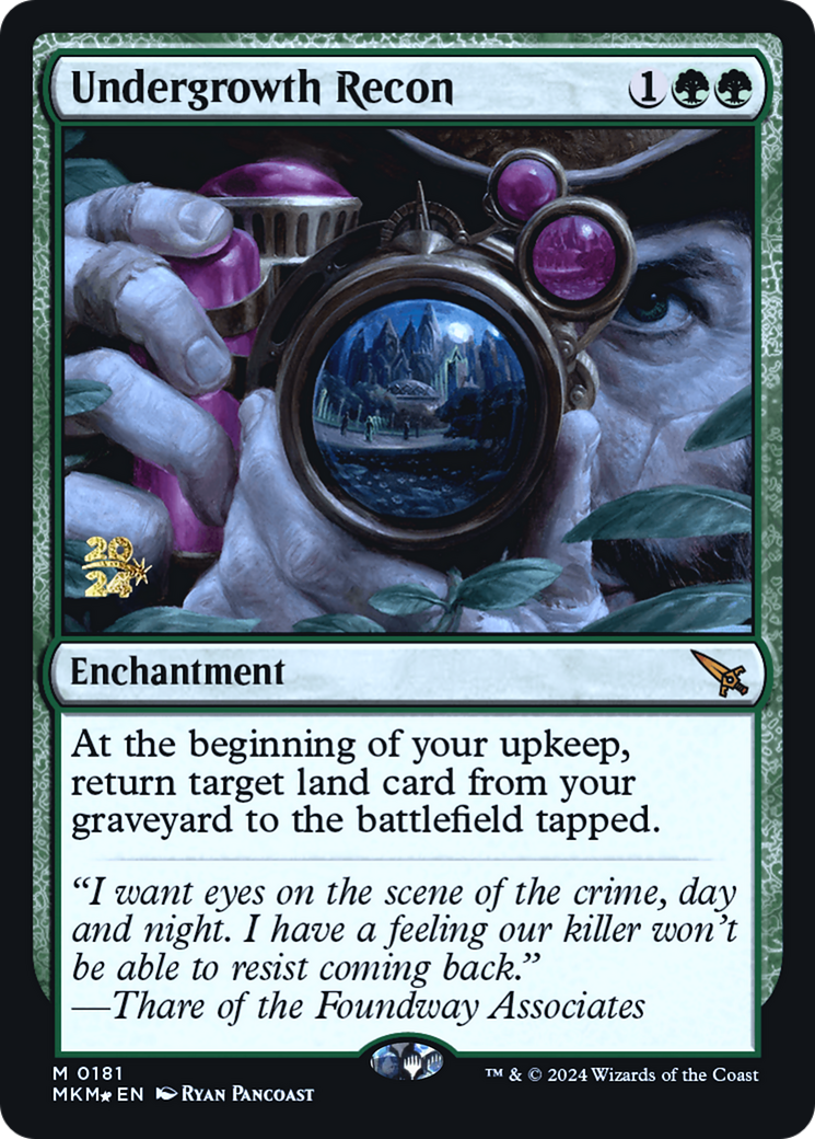 Undergrowth Recon [Murders at Karlov Manor Prerelease Promos] | Mindsight Gaming