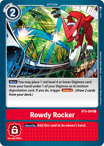 Rowdy Rocker [BT5-094] [Battle of Omni] | Mindsight Gaming