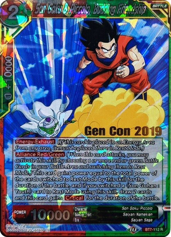 Son Goku & Piccolo, Budding Friendship (Gen Con 2019) (BT7-112_PR) [Promotion Cards] | Mindsight Gaming