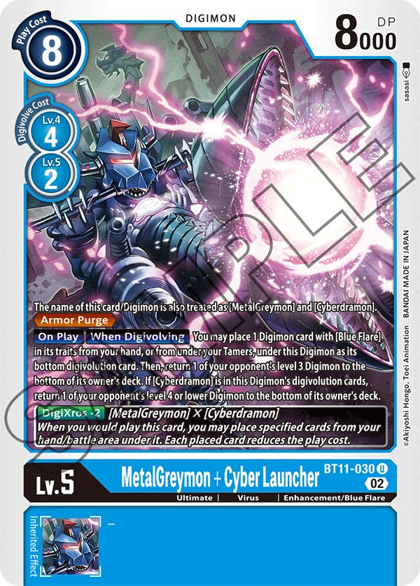 MetalGreymon + Cyber Launcher [BT11-030] [Dimensional Phase] | Mindsight Gaming