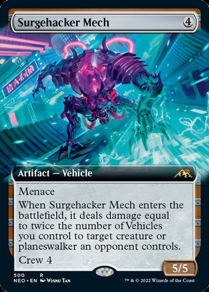 Surgehacker Mech (Extended Art) [Kamigawa: Neon Dynasty] | Mindsight Gaming