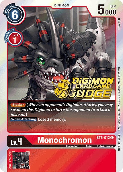 Monochromon [BT5-012] (Judge Pack 1) [Battle of Omni Promos] | Mindsight Gaming