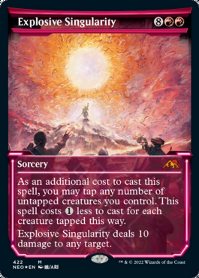 Explosive Singularity (Showcase) (Foil Etched) [Kamigawa: Neon Dynasty] | Mindsight Gaming