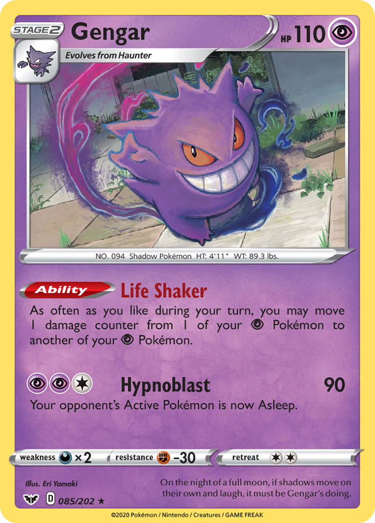 Gengar (085/202) [Sword & Shield: Base Set] | Mindsight Gaming