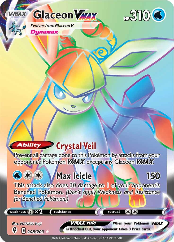 Glaceon VMAX (208/203) [Sword & Shield: Evolving Skies] | Mindsight Gaming