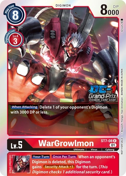 WarGrowlmon [ST7-08] (DC-1 2022 Stamped) [Starter Deck: Gallantmon Promos] | Mindsight Gaming