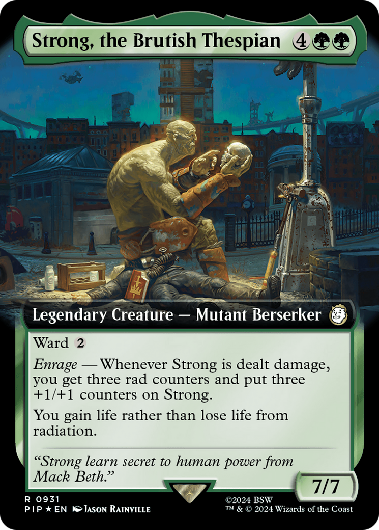 Strong, the Brutish Thespian (Extended Art) (Surge Foil) [Fallout] | Mindsight Gaming