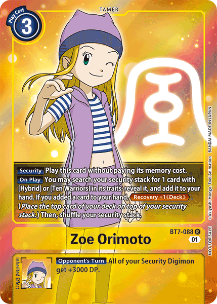 Zoe Orimoto [BT7-088] (Alternative Art - Box Topper) [Next Adventure] | Mindsight Gaming