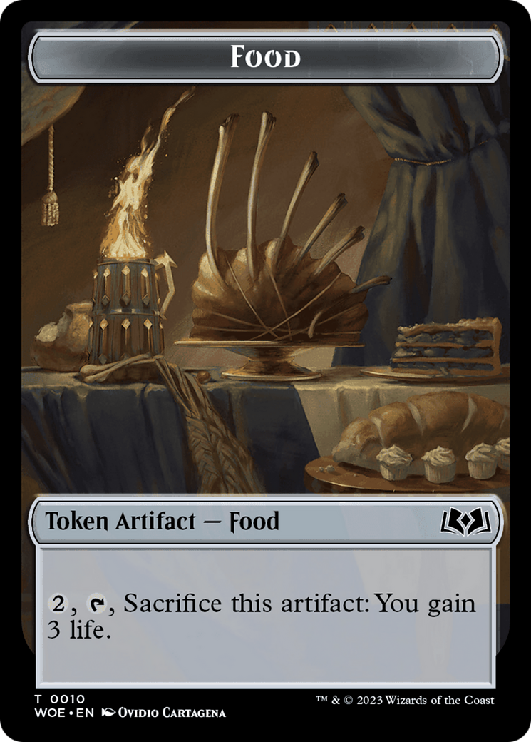 Rat // Food (0010) Double-Sided Token [Wilds of Eldraine Tokens] | Mindsight Gaming