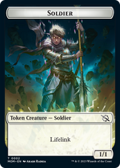 Soldier // Wrenn and Realmbreaker Emblem Double-Sided Token [March of the Machine Tokens] | Mindsight Gaming