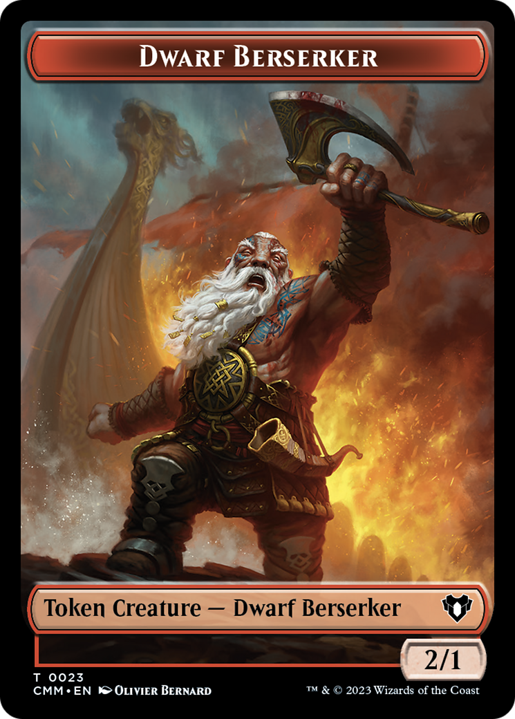 Dwarf Berserker Token [Commander Masters Tokens] | Mindsight Gaming