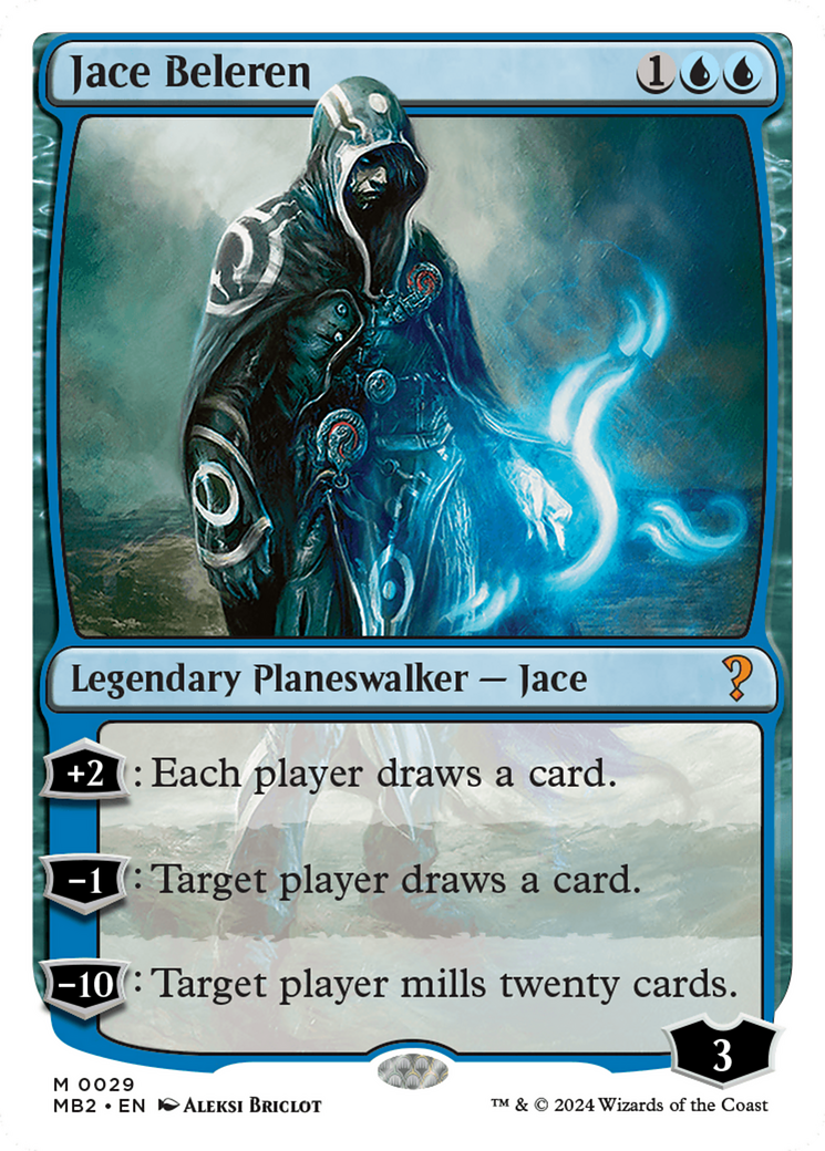 Jace Beleren (White Border) [Mystery Booster 2] | Mindsight Gaming