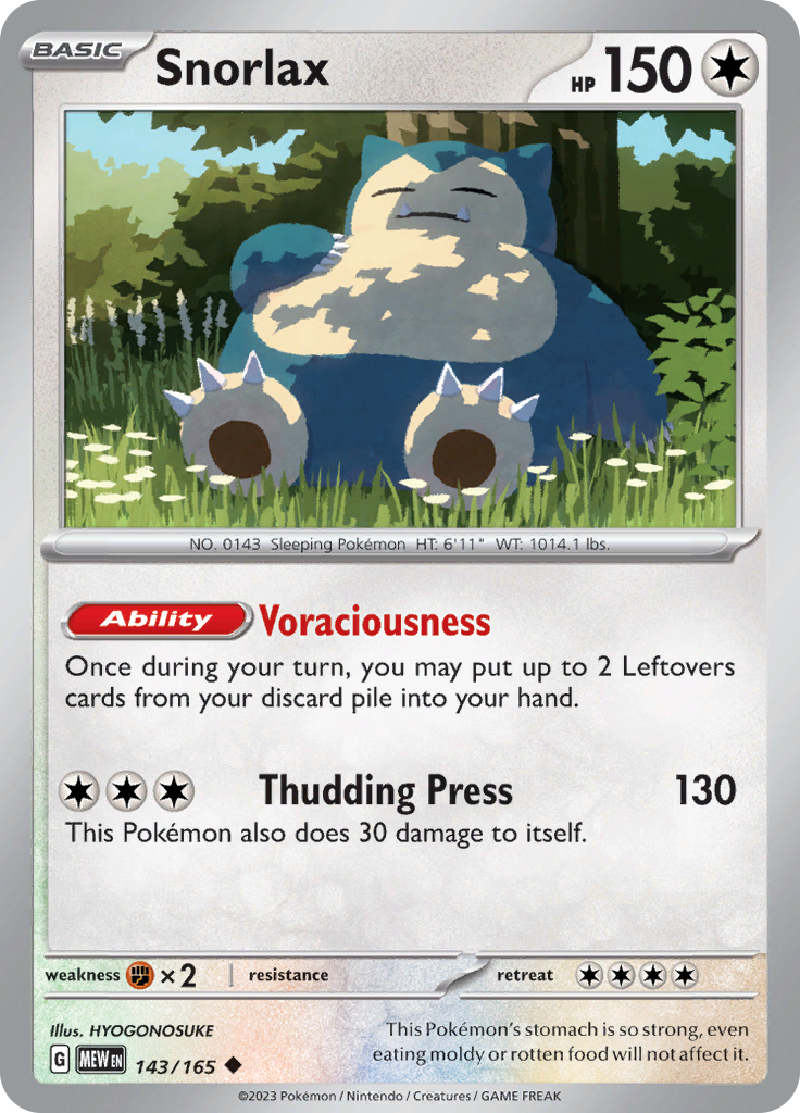 Snorlax (143/165) [Scarlet & Violet 151] | Mindsight Gaming