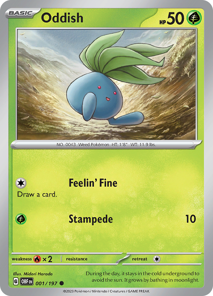 Oddish (001/197) [Scarlet & Violet: Obsidian Flames] | Mindsight Gaming