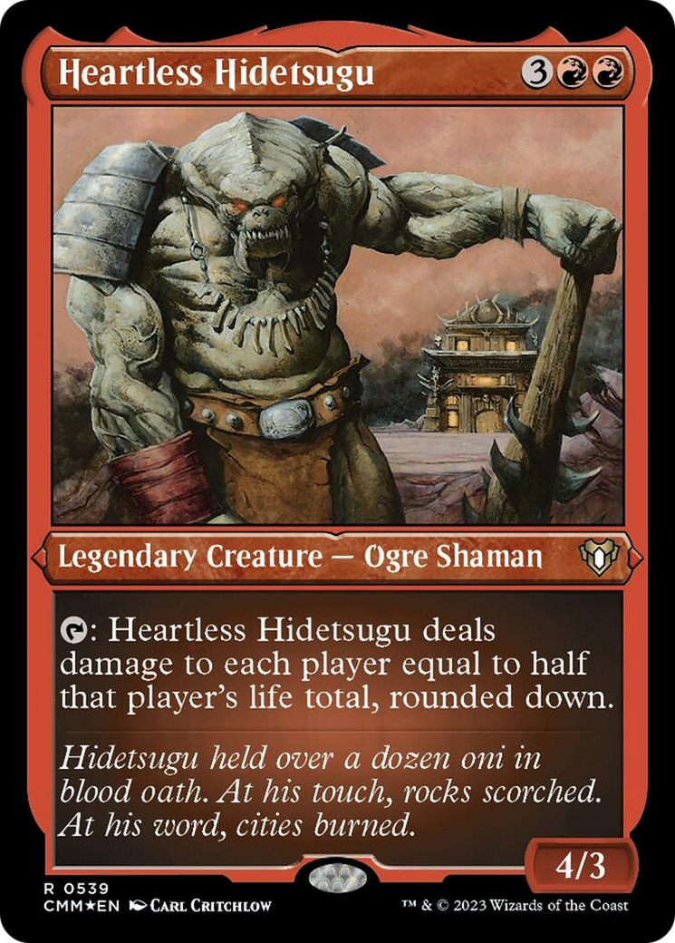 Heartless Hidetsugu (Foil Etched) [Commander Masters] | Mindsight Gaming