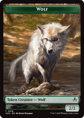 Wolf (0009) // Wolf (0018) Double-Sided Token [Innistrad Remastered Tokens] | Mindsight Gaming