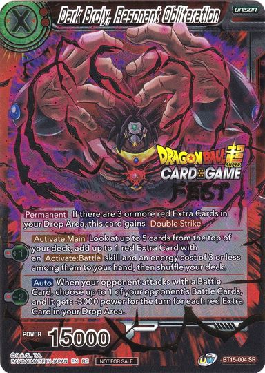 Dark Broly, Resonant Obliteration (Card Game Fest 2022) (BT15-004) [Tournament Promotion Cards] | Mindsight Gaming