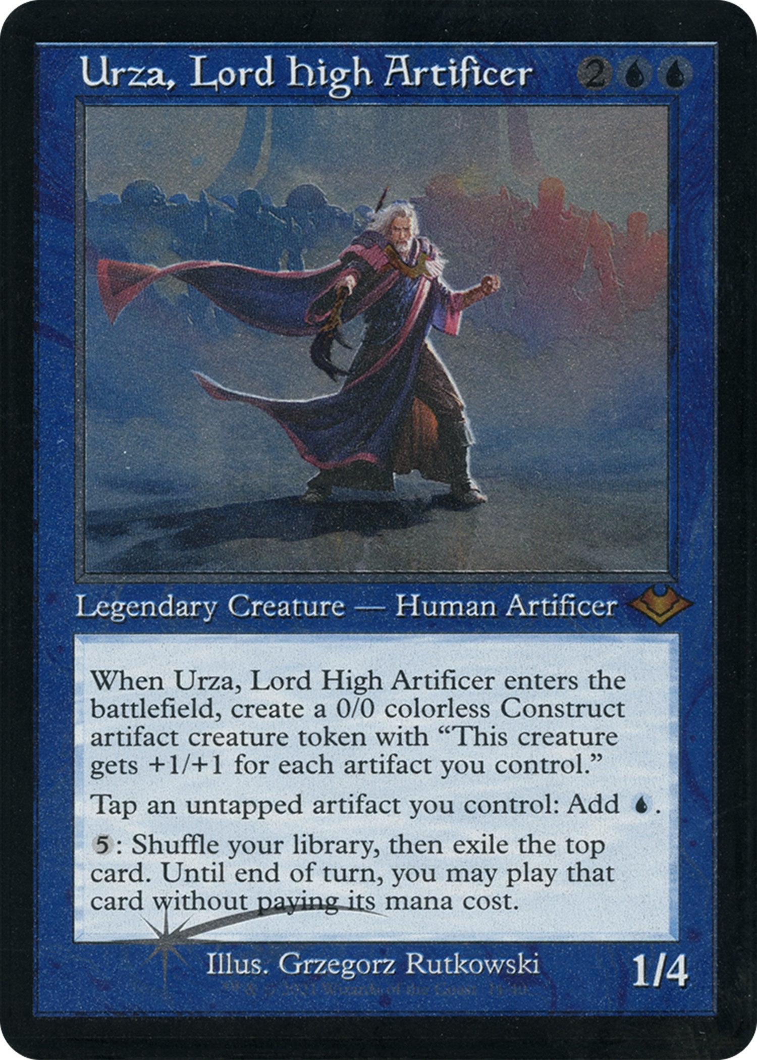 Urza, Lord High Artificer (Retro Foil Etched) [Modern Horizons] | Mindsight Gaming