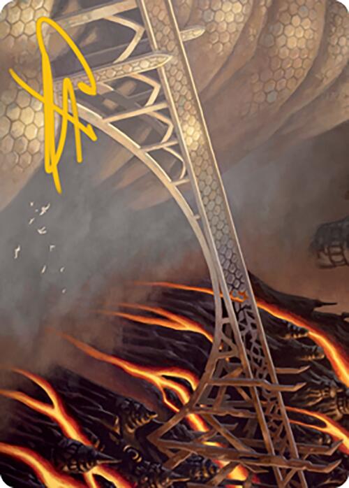 Rustvale Bridge Art Card (Gold-Stamped Signature) [Modern Horizons 2 Art Series] | Mindsight Gaming