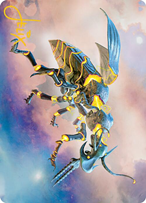 Zabaz, the Glimmerwasp Art Card (Gold-Stamped Signature) [Modern Horizons 2 Art Series] | Mindsight Gaming