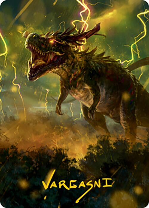 Thrasta, Tempest's Roar Art Card (42) (Gold-Stamped Signature) [Modern Horizons 2 Art Series] | Mindsight Gaming