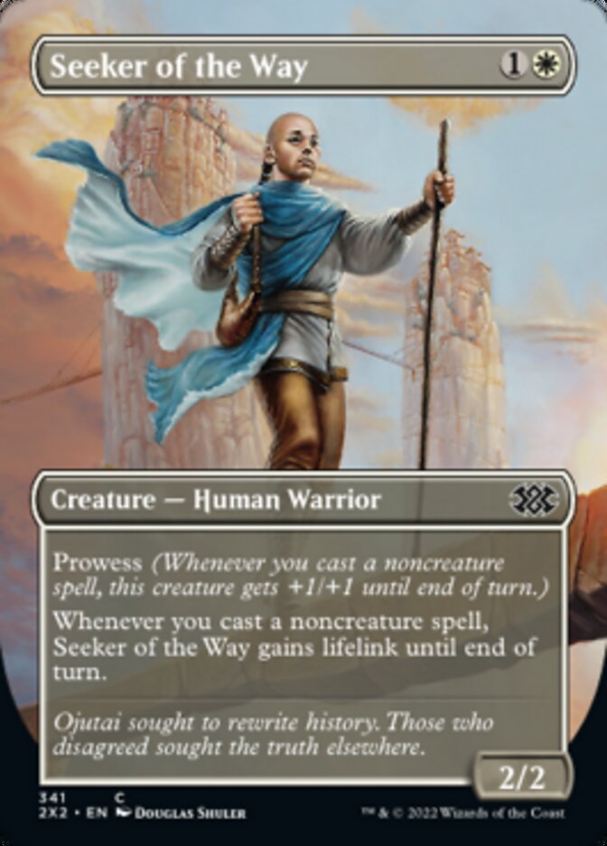 Seeker of the Way (Borderless Alternate Art) [Double Masters 2022] | Mindsight Gaming