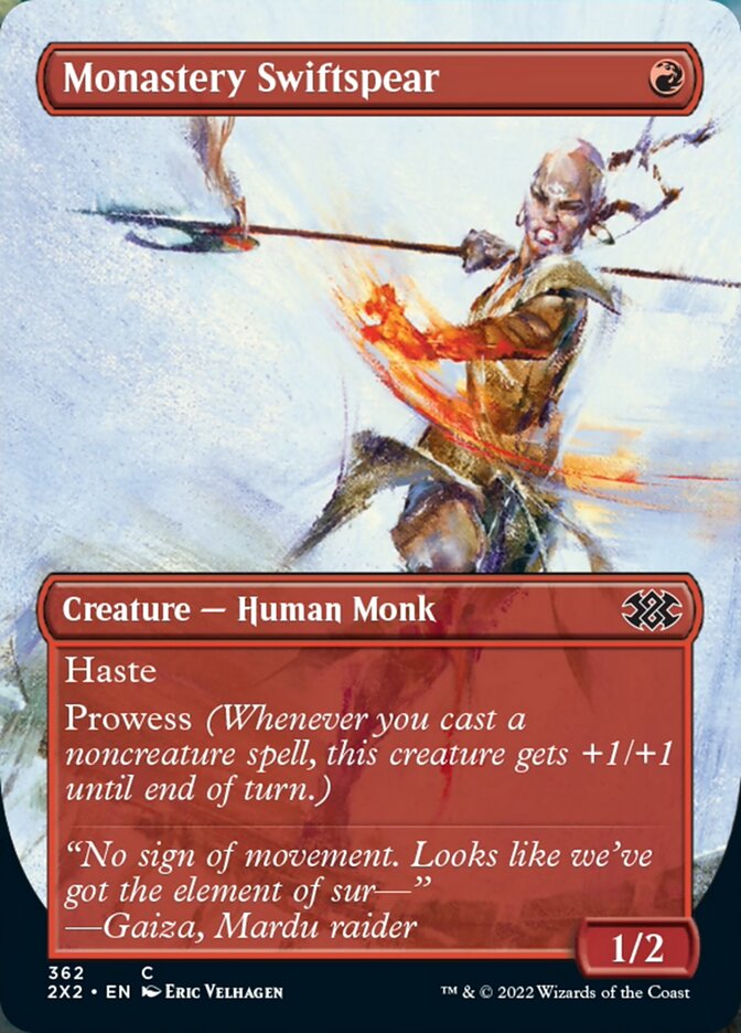 Monastery Swiftspear (Borderless Alternate Art) [Double Masters 2022] | Mindsight Gaming