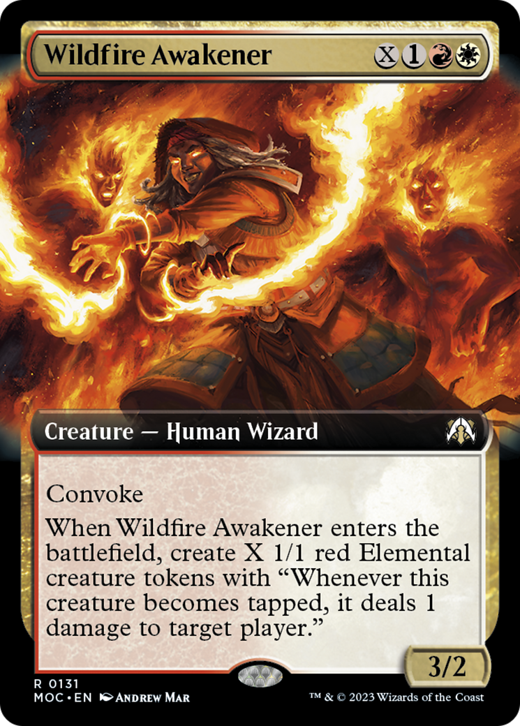 Wildfire Awakener (Extended Art) [March of the Machine Commander] | Mindsight Gaming