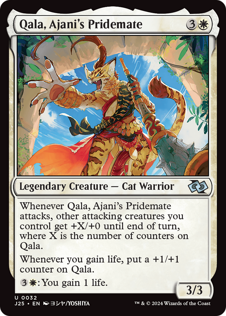 Qala, Ajani's Pridemate (Anime) [Foundations Jumpstart] | Mindsight Gaming