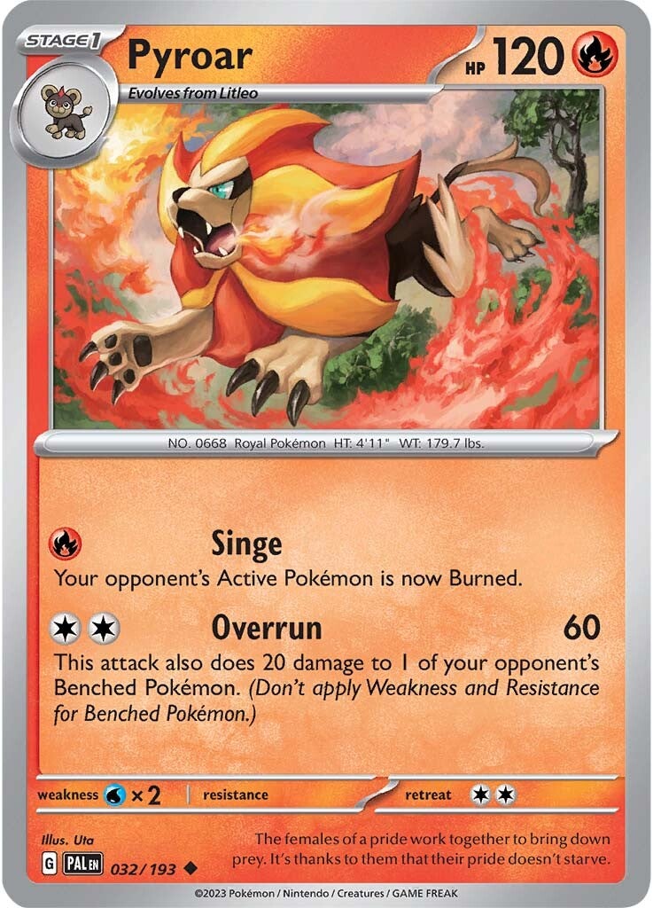 Pyroar (032/193) [Scarlet & Violet: Paldea Evolved] | Mindsight Gaming